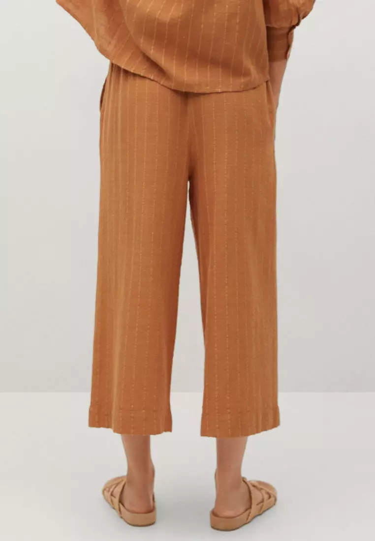 Textured Culotte Trousers