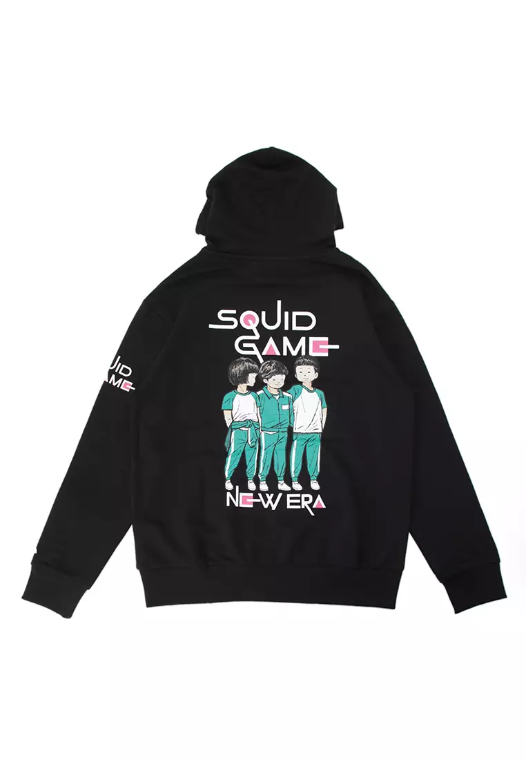 NE x Squid Game Black Graphic Oversized Hoodie
