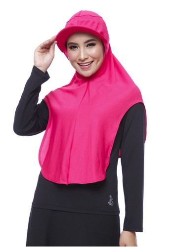 Attiqa Active pink Long Runner- Fuschia list Fuschia, Sport Hijab 191A6AA049D6F7GS_1
