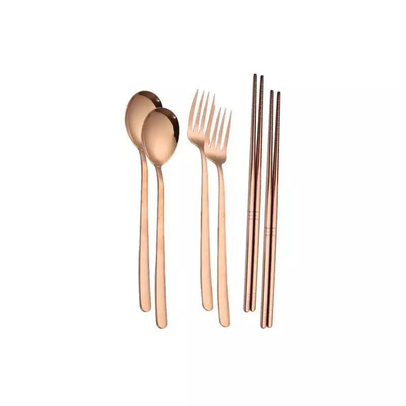 Buy DILAS HOME 6pc Oriental Metallic Cutlery Set Rose Gold