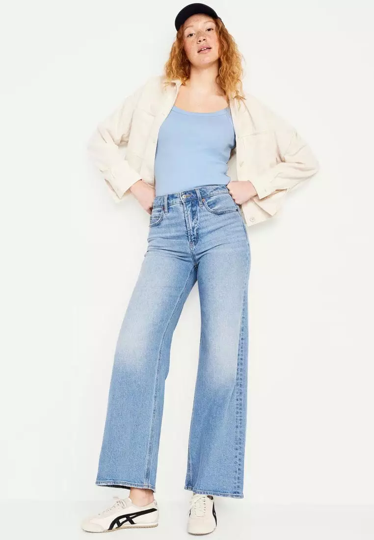 Fitted Rib-Knit Tank Top for Women