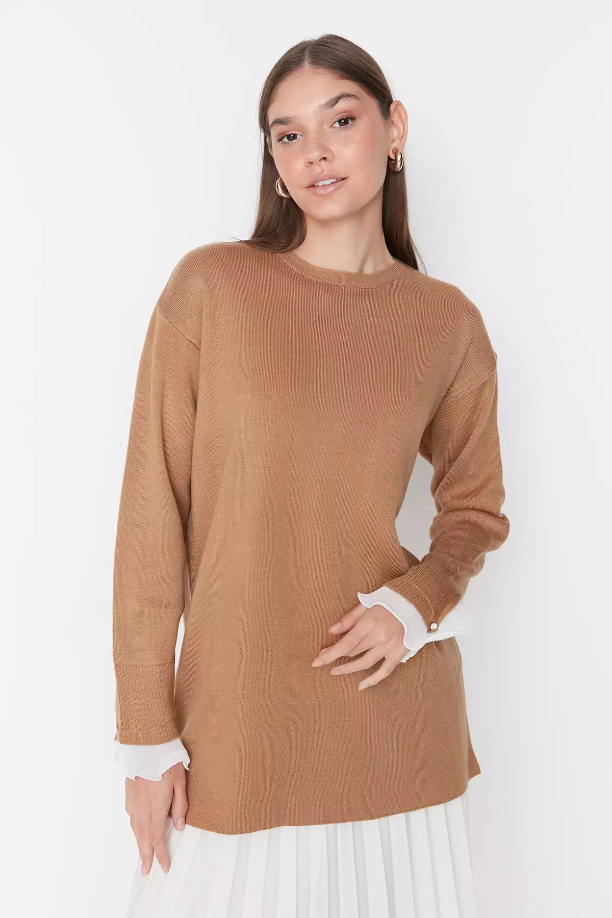 Chiffon hot sale sleeve jumper