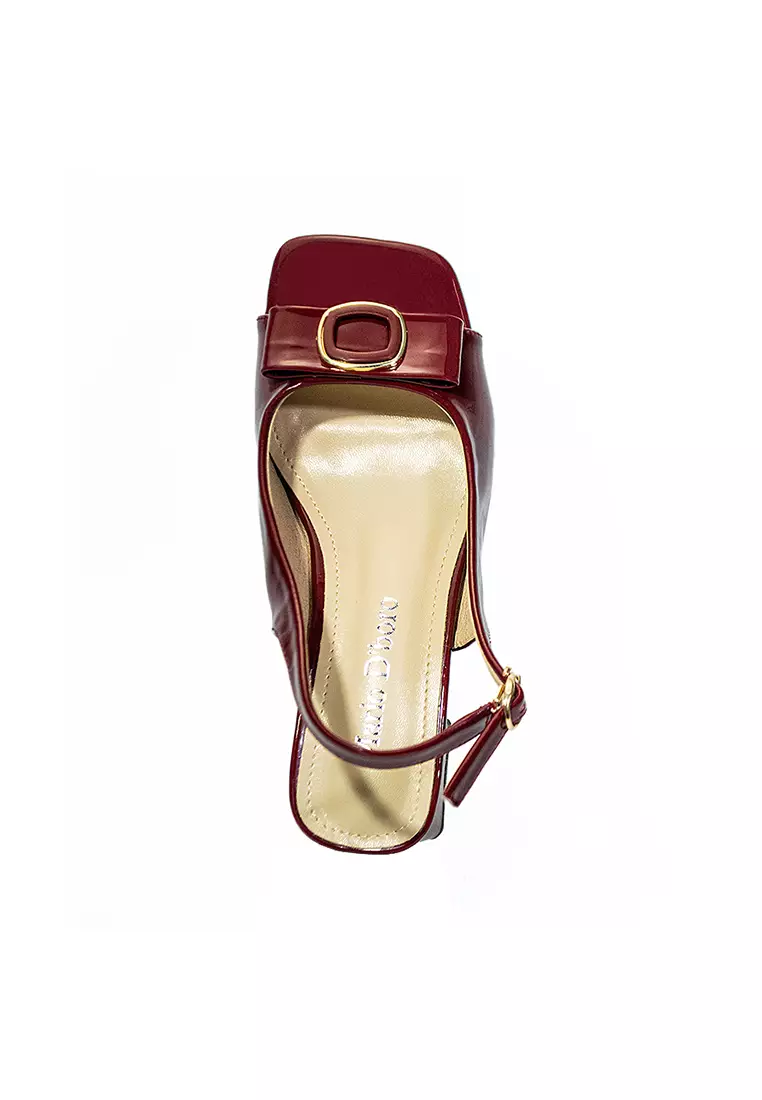 Women's Heeled Sandals LY 28145 Maroon C65