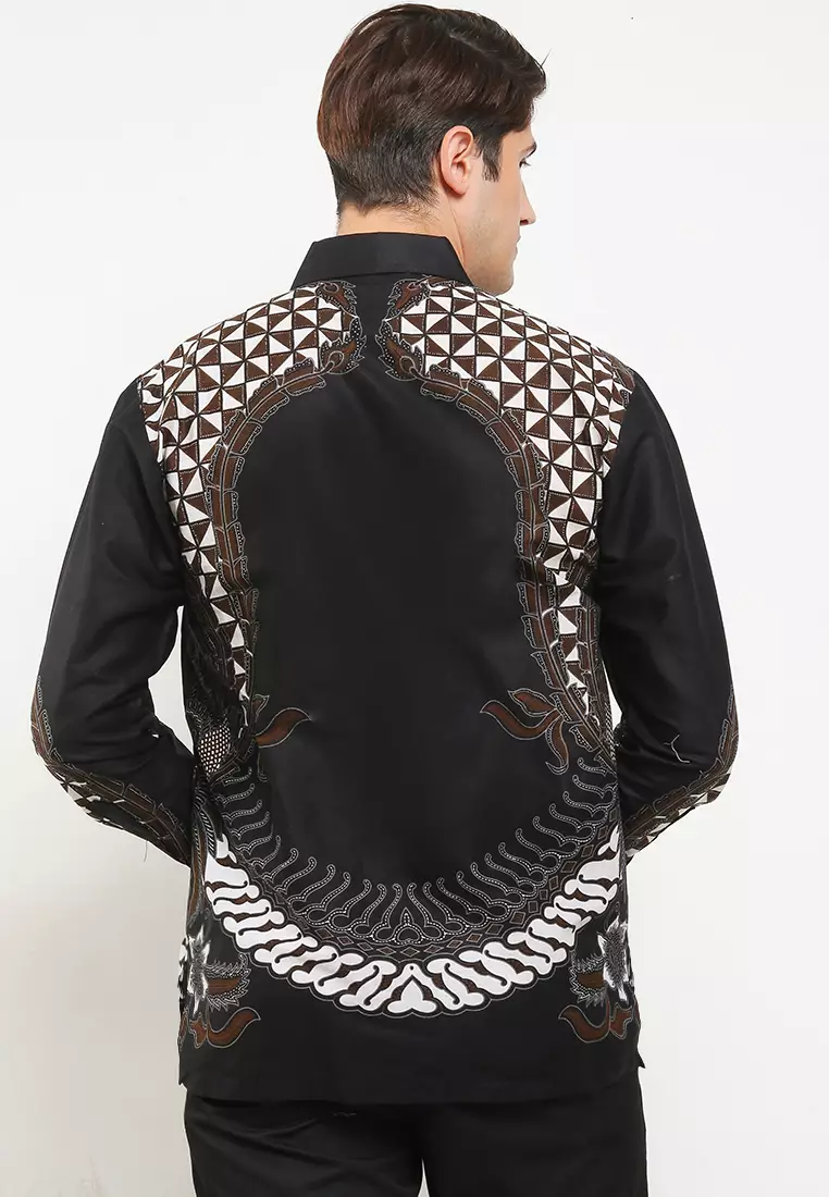 Goldy Kemeja Batik Premium Pria Casual Modern Lengan Panjang