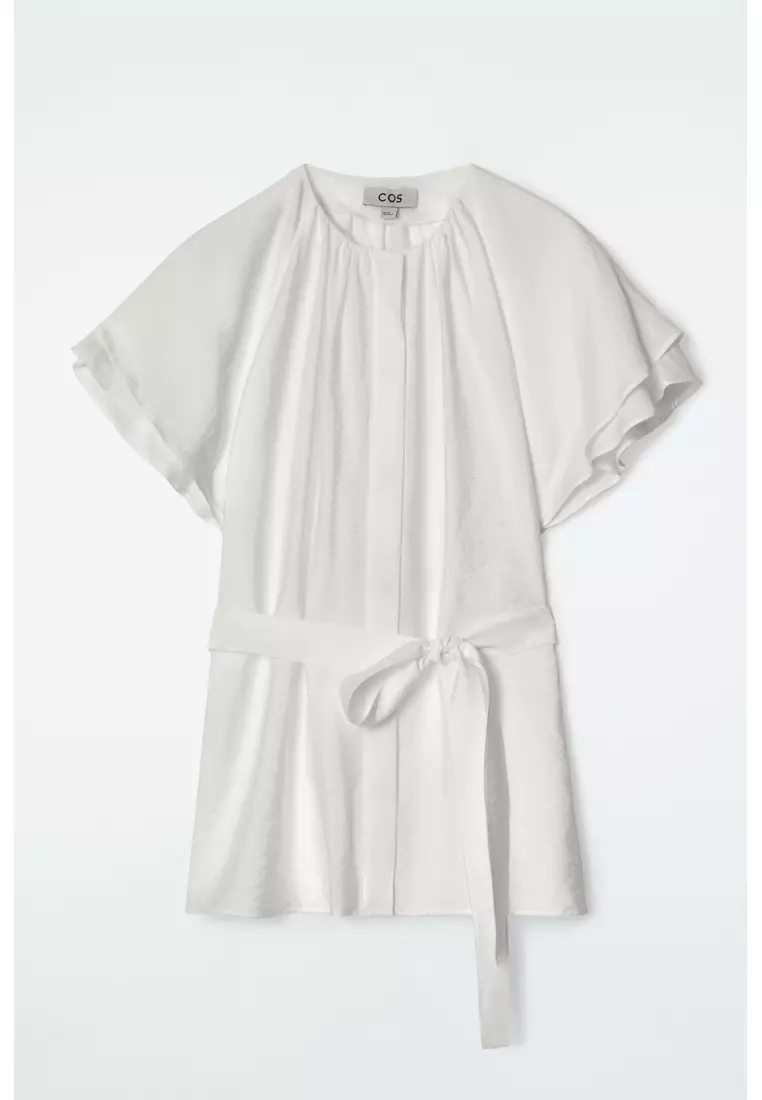 LAYERED BELTED BLOUSE