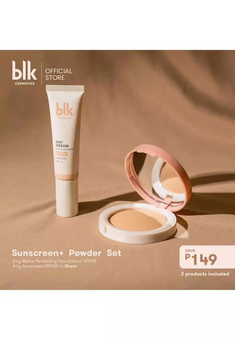 Discount on Blk Cosmetics  shoes - SKU: Sunscreen Spf 50 + Airy Matte Perfecting Powder Foundation Spf 20 Vanilla - Oat