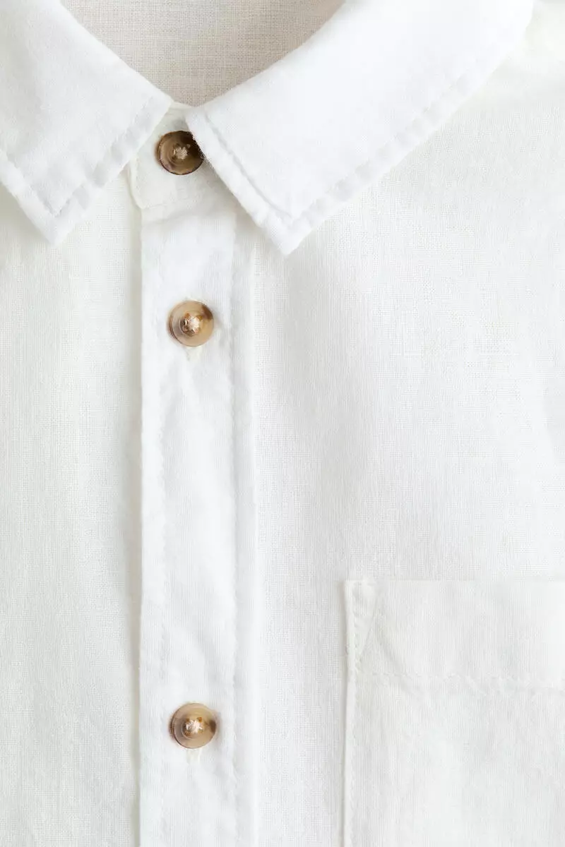 Linen-blend shirt