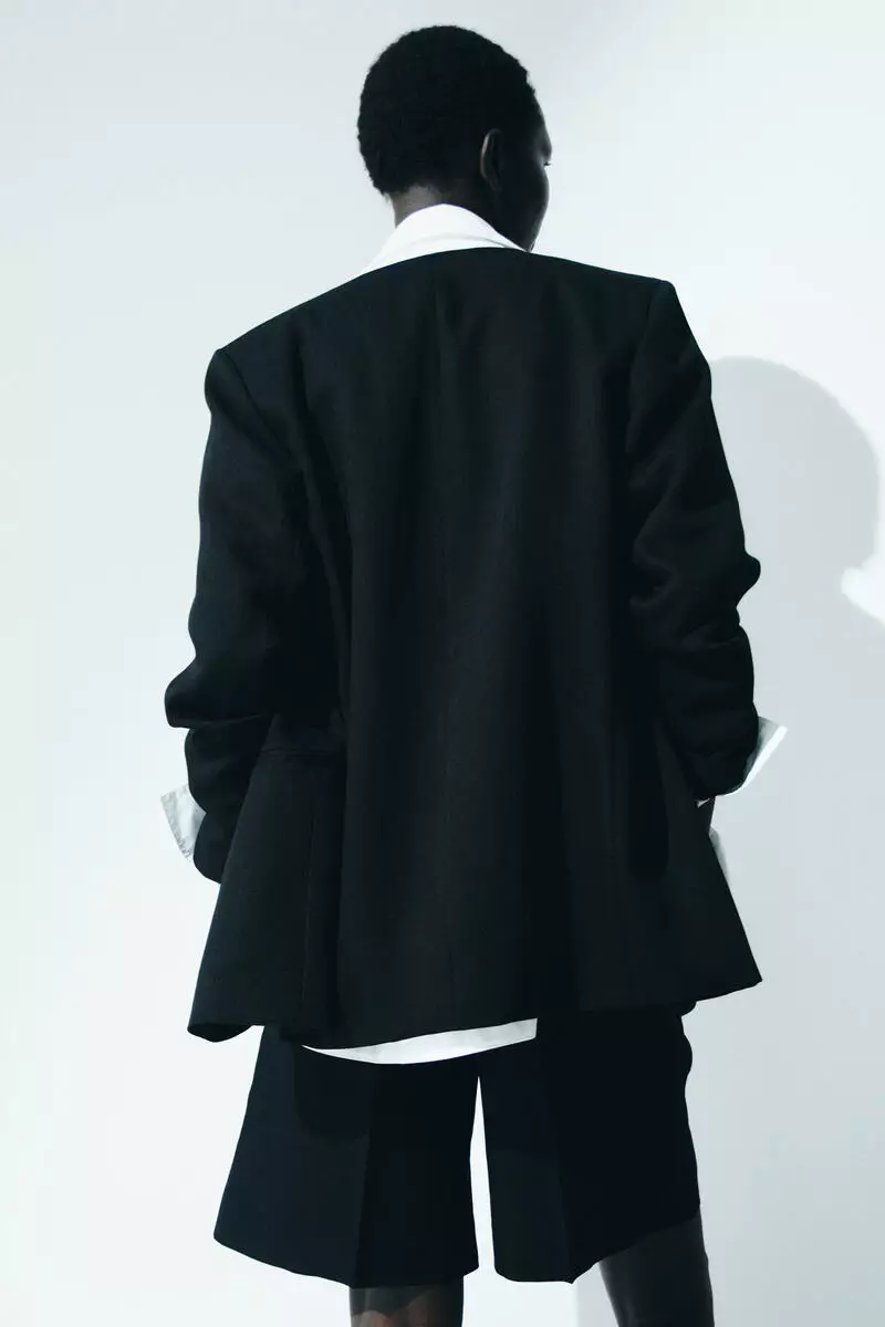 Linen-blend tailored shorts