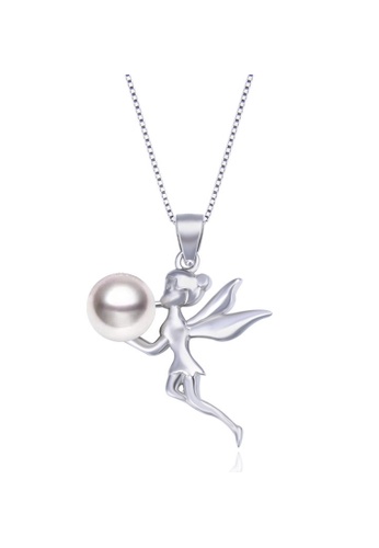 A-Excellence silver Premium Freshwater Pearl  8.00-9.00mm Elf Necklace 88C11AC073D8FAGS_1