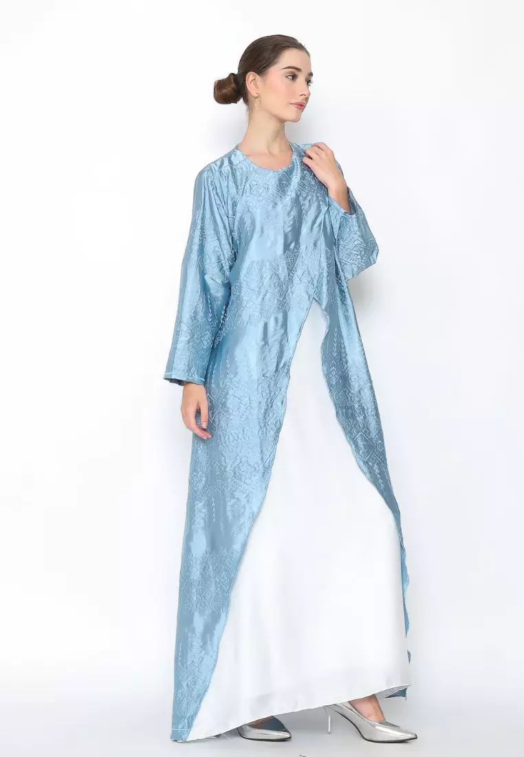 Rinjanie Batik x Senorita - Gamis Serong Bordir - Gamis Modern - Gamis Bordir - Gamis Silk Bordir - GMSR - BR