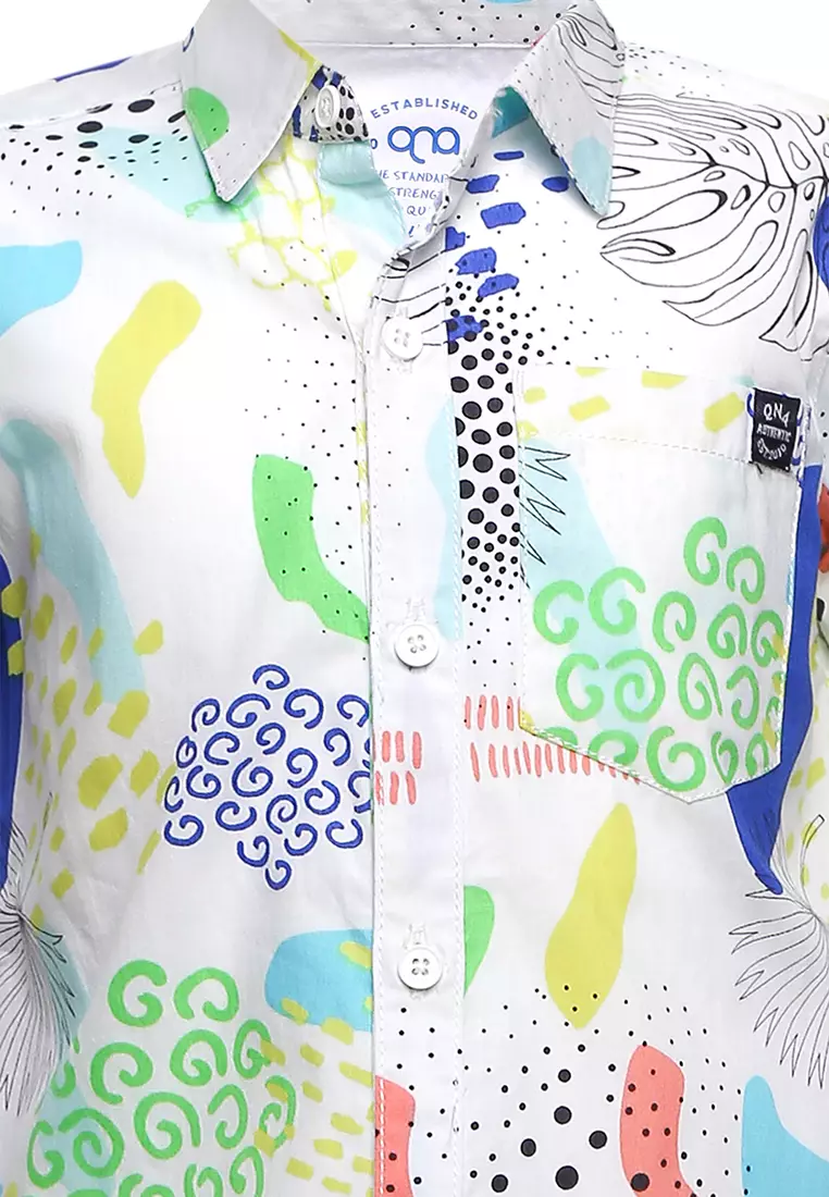 Qna Boy Woods Kemeja Pendek Anak Multicolor