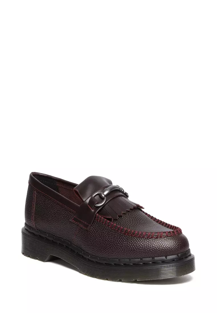 ADRIAN SNAFFLE PEBBLE GRAIN LEATHER KILTIE LOAFERS