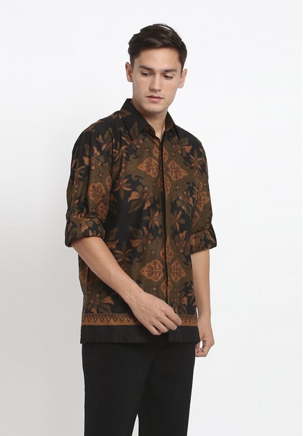 Jual Batik Etniq Craft Kemeja Batik Pria Lengan Panjang Aldoo Set Masker Bkgr Original Zalora Indonesia