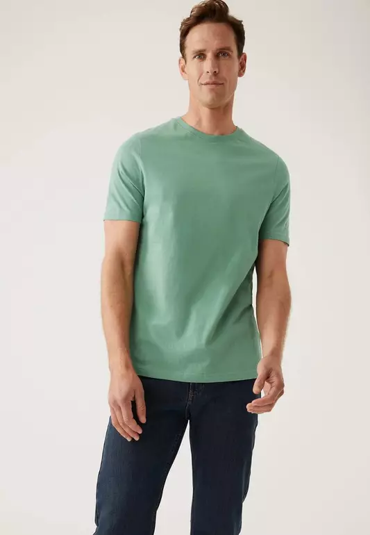 M&S Collection Pure Cotton Crew Neck T-Shirt