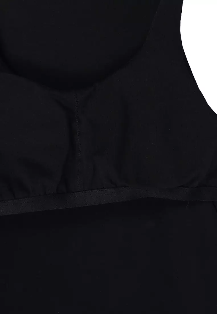 Fitted Round Neck Tank Top Bra