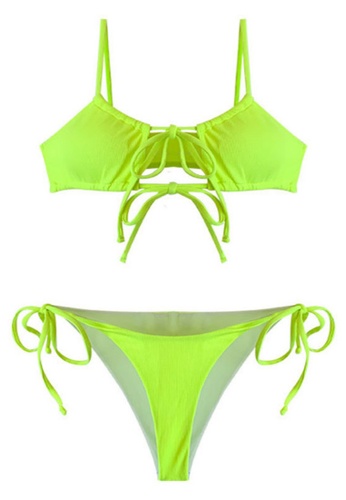 LYCKA green LNN1259 Korean Lady Bikini Swinwear Green AF659USACE2ADFGS_1