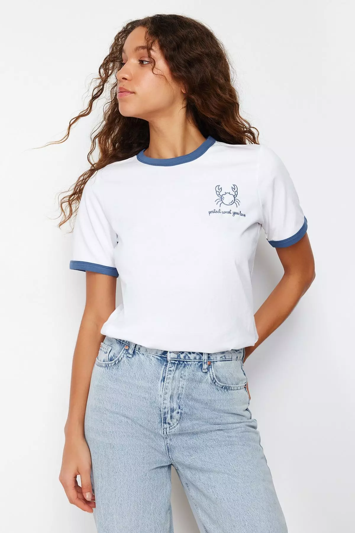 Cotton Embroidery T-Shirt