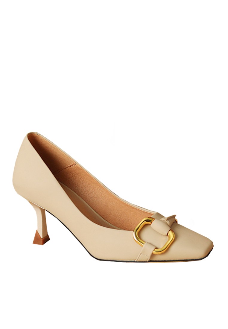 VANSA Fashion Square Buckle High Heel Pumps VSW-H1618-15