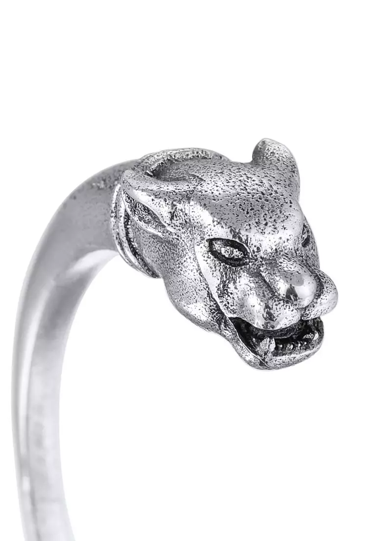 EXCLUSIVE Gelang Perhiasan Perak 925 Pria Bangle Panther Masculine Animal Symbol