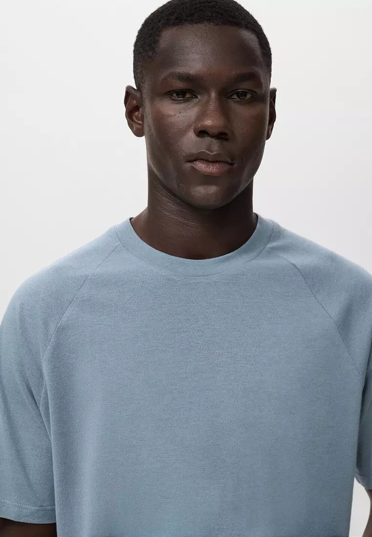 Relaxed-Fit Cotton-Linen T-Shirt