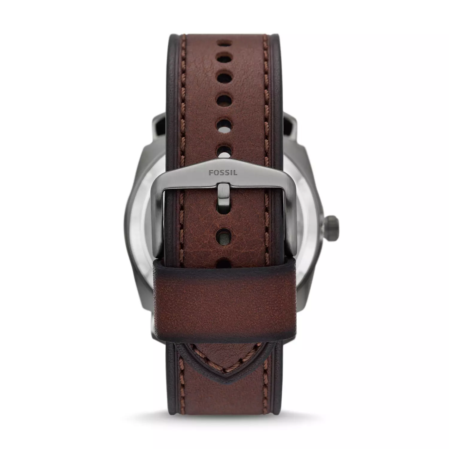 Fossil Machine Automatic Brown LiteHide™ Leather Jam Pria - ME3254