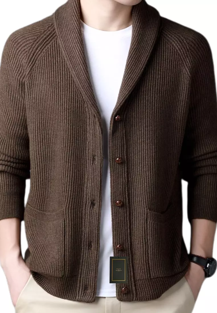 HAPPY FRIDAYS Single-breasted V-neck Knitted Cardigan TX-BD16