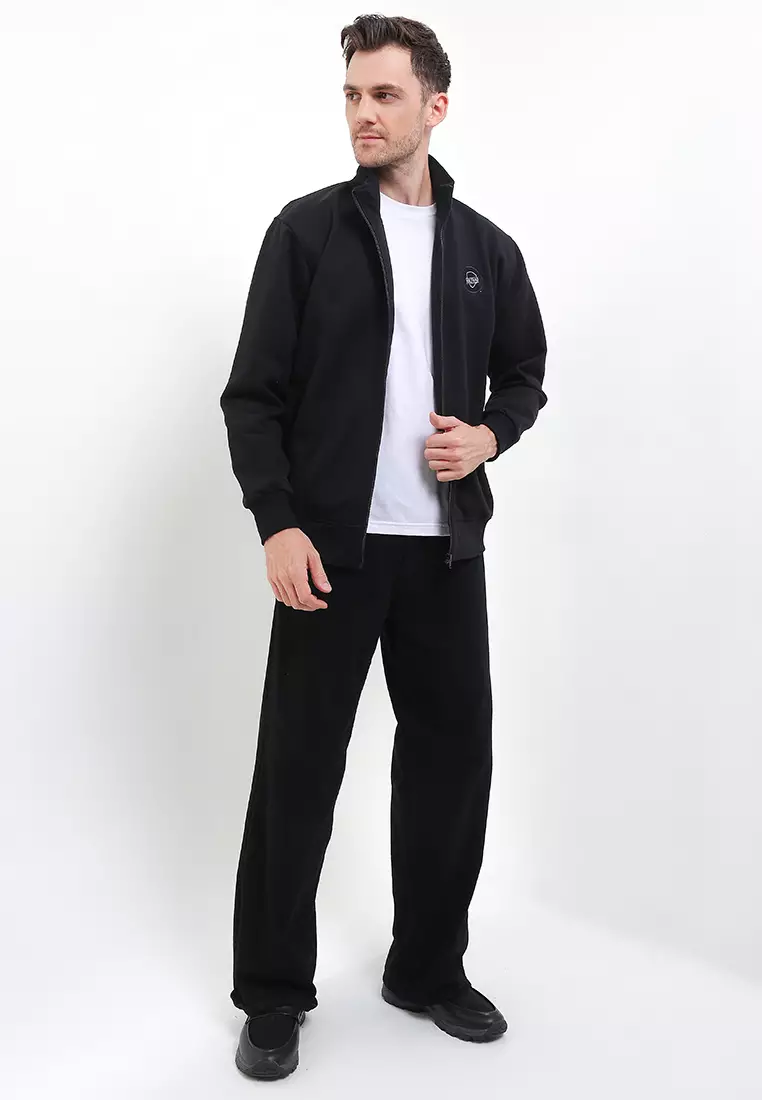 BULFARO Jaket Pullover Phantom Cotton Fleece - Black