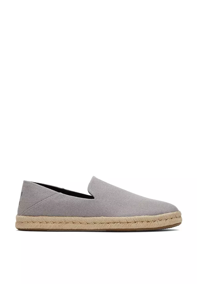 Discount on Toms  shoes - SKU: Espadrille Santiago Men - Drizzle Grey Recycled Cotton Canvas