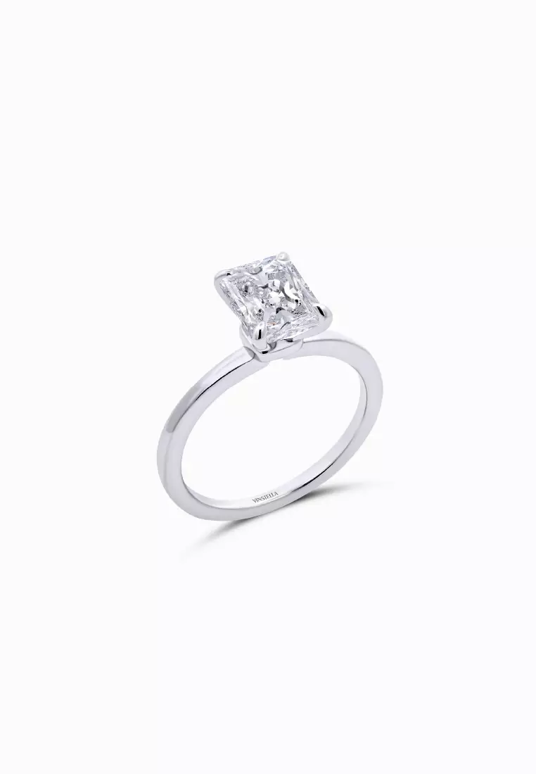 Vinstella Ethereal Frost Diamond Ring - Rhodium Plated