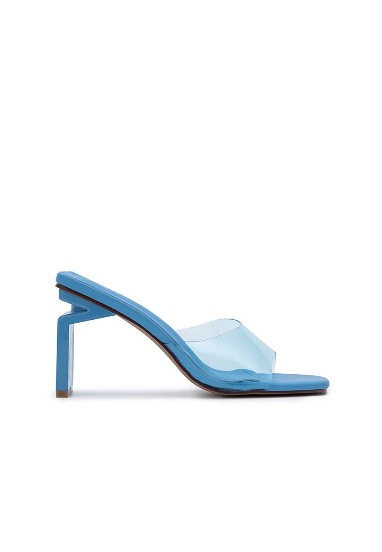 CLEAR VINYL WITH SCULPTURE HEEL SLIDE