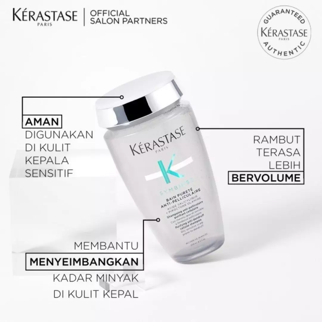 Kerastase Shampoo Anti Ketombe (Basah) - Bain Purete Symbiose 250ml Anti-Dandruff Shampoo