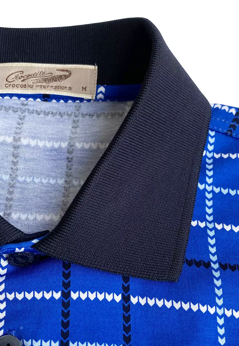 Crocodile DIAMOND 1795 Blue - Kaos Kerah Pria Men Polo Original Relax fit - Katun
