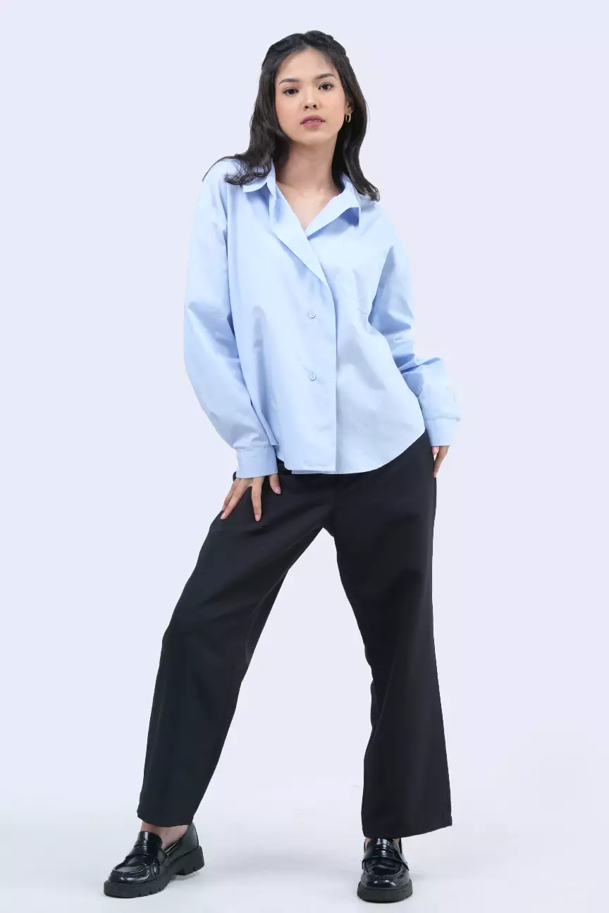 Kemeja Wanita Elysian Baby Blue