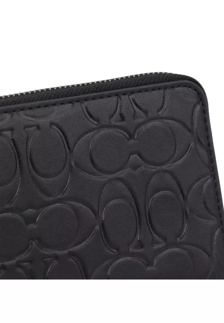 Buy Coach Mens Accordion Wallet In Signature Leather Black 2025