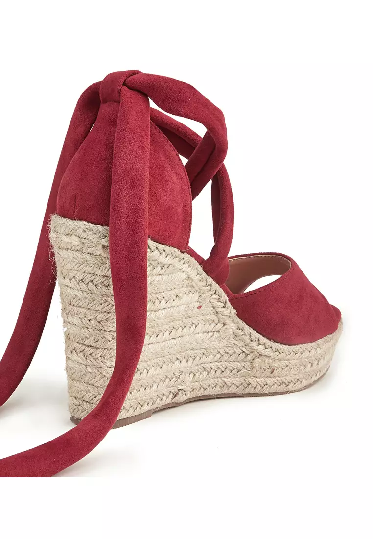 Red best sale espadrille shoes