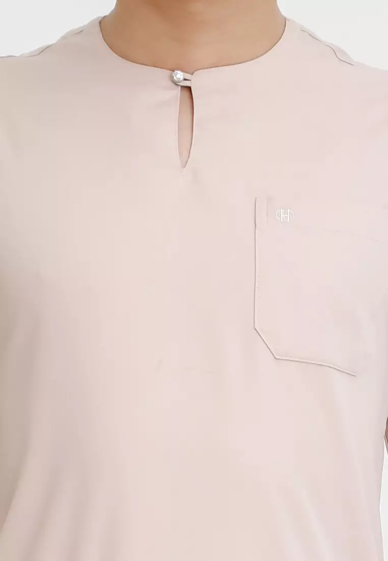 Forest x Hatta Dolmat Regular Fit Teluk Belanga Baju Melayu Set Ayah Anak Sedondon Baju Raya 2025  - BM23898-17Nude