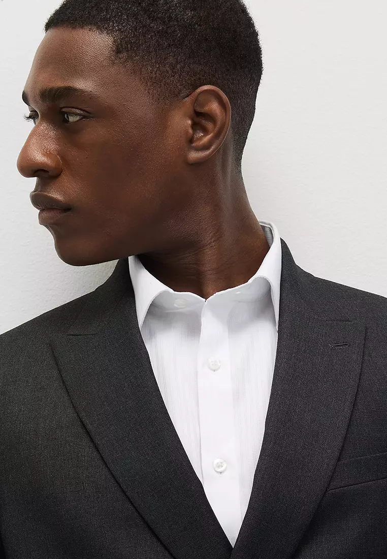 Regular Fit Non Iron Sateen Stripe Shirt