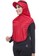 Attiqa Active red Long Runner- Red list Black , Sport Hijab 272A1AAB95E0F3GS_3