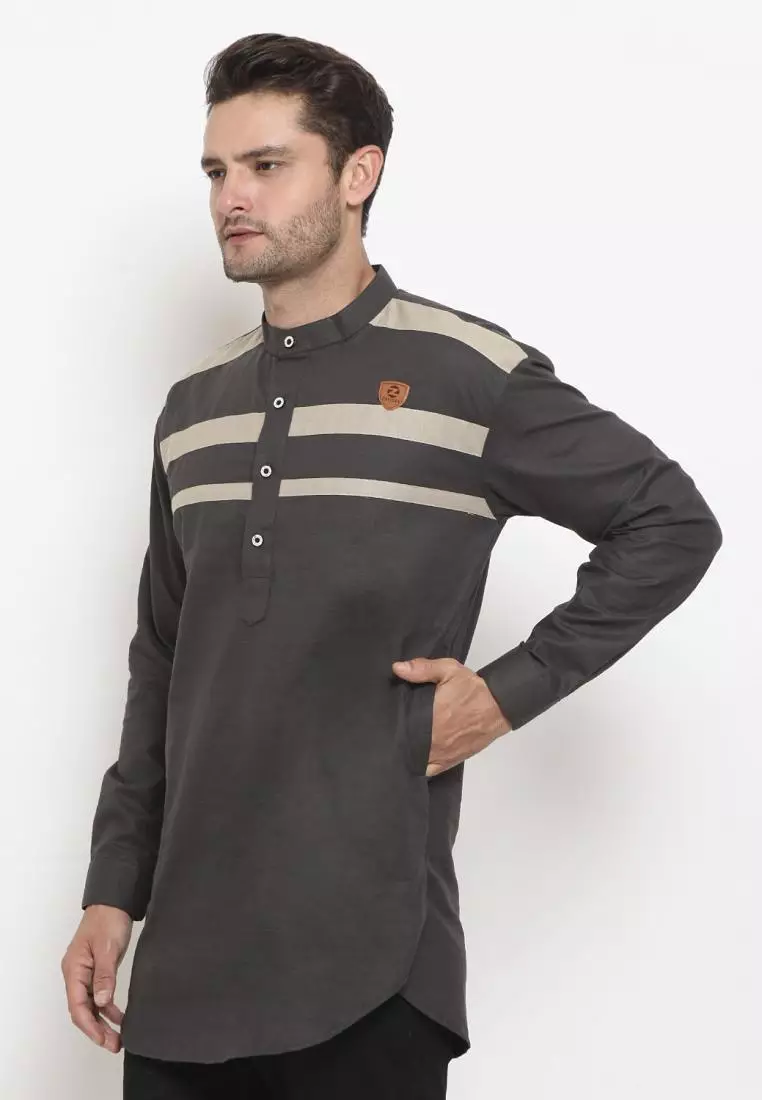 Zayidan Baju Koko Gamis Muslim Pria Rauf - Abu