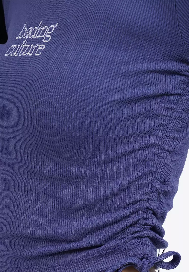 Long Sleeve Top with Side Drawstring