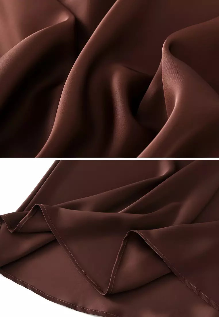 Draped Satin Fishtail Skirt‌ AF9902