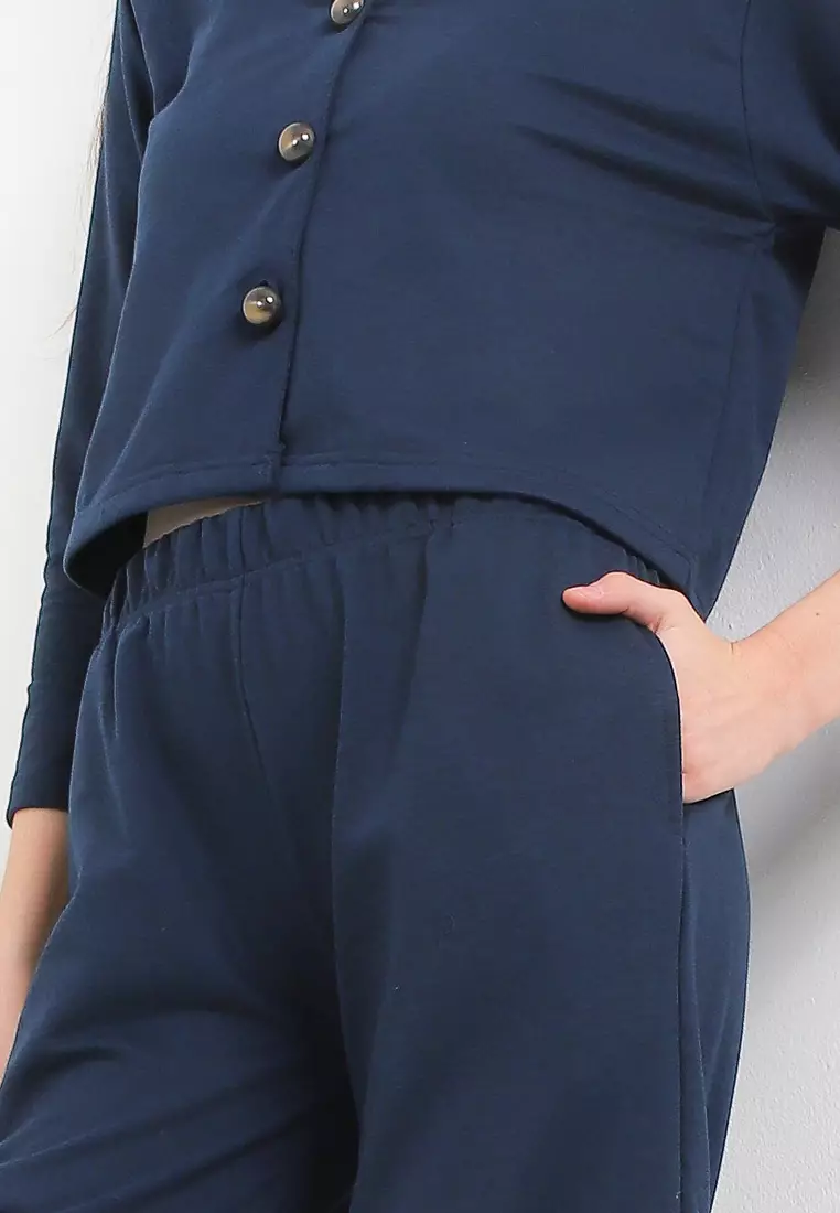 Atasan Bawahan Set Lengan Panjang Celana Panjang