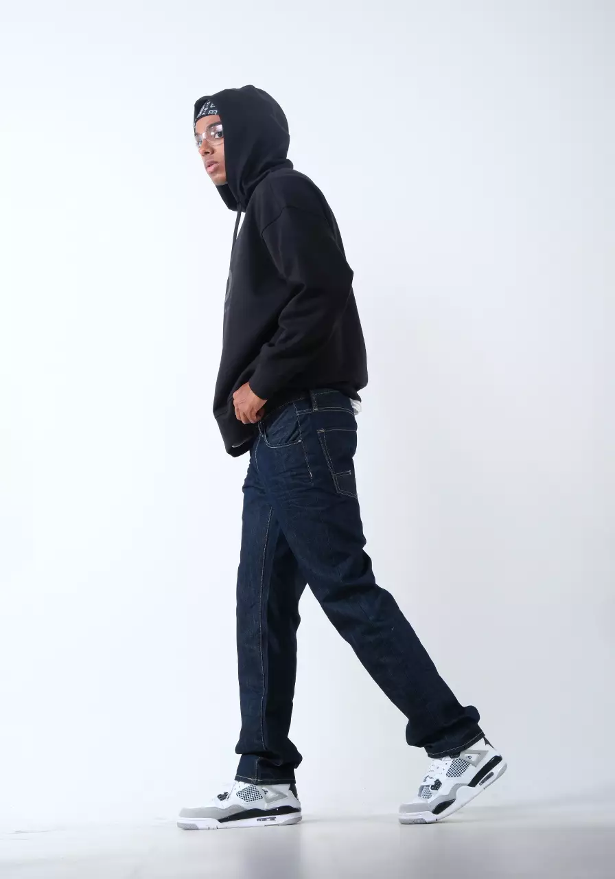 Celana Panjang Jeans Pria Regular A4 Series Dark Blue