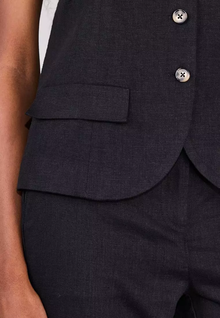 Linen Blend Waistcoat