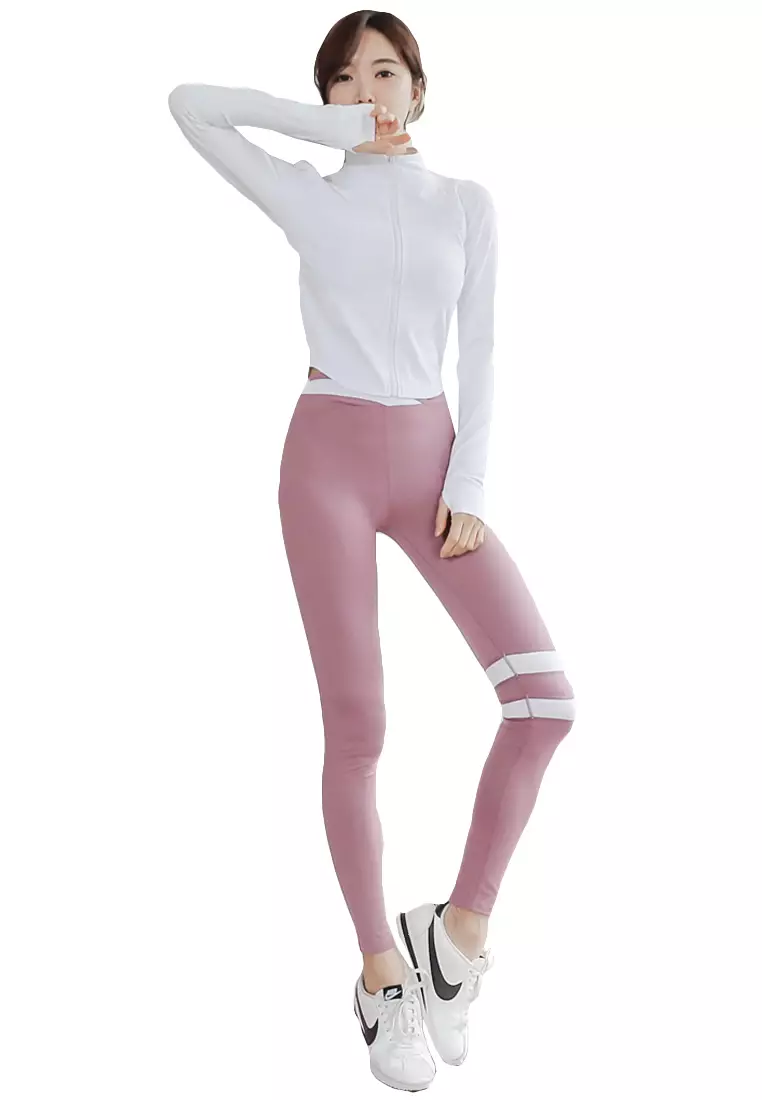 Buy A-IN GIRLS (3PCS) Quick-Drying Running Fitness Yoga Dance Suit  (Bra+Bottoms+Jackets) Online