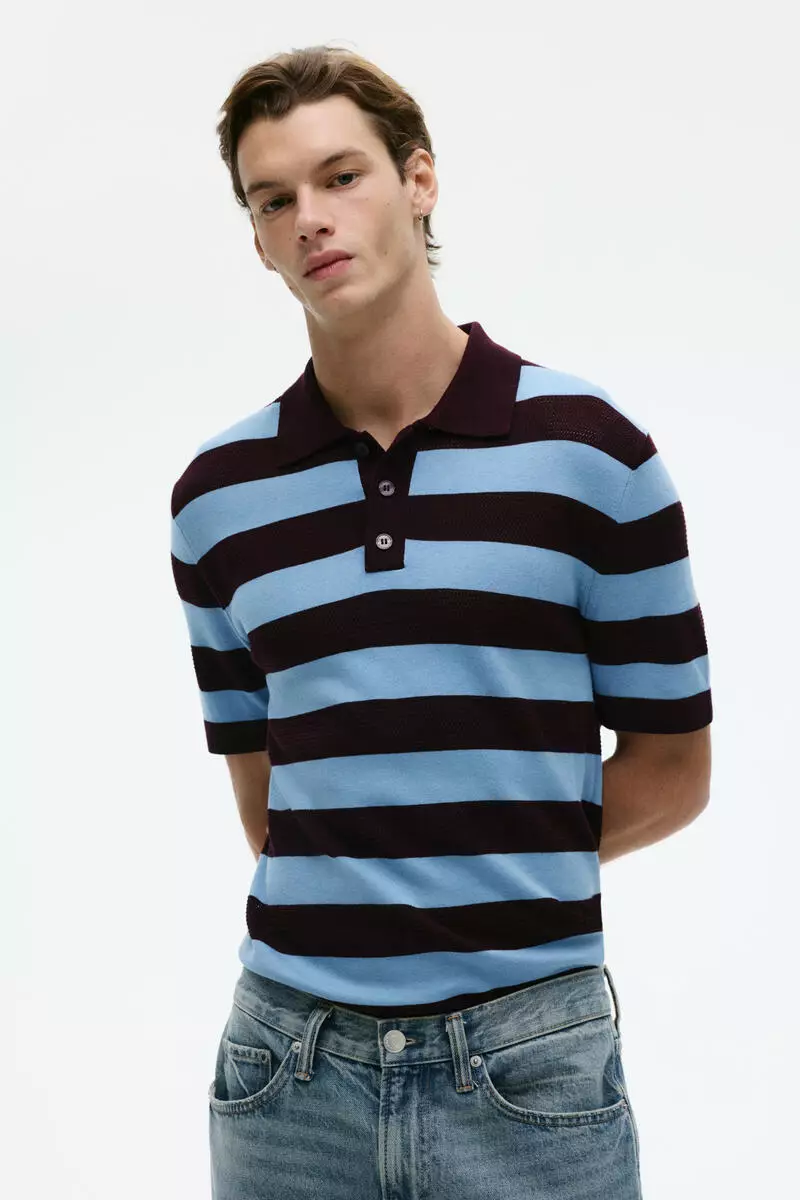 Regular Fit Fine-knit polo shirt