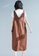 Sunnydaysweety brown Casual Loose Plus Size Suspenders One-Piece Dress A21051337BW FD1D4AAC189B51GS_3