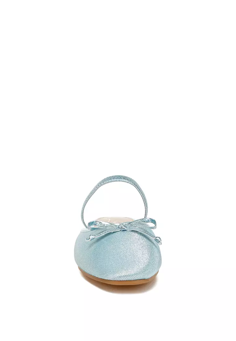 Sepatu Balet Glitter Warna Biru Muda