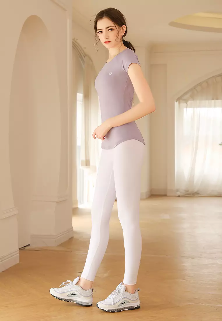 See-through silk leggings