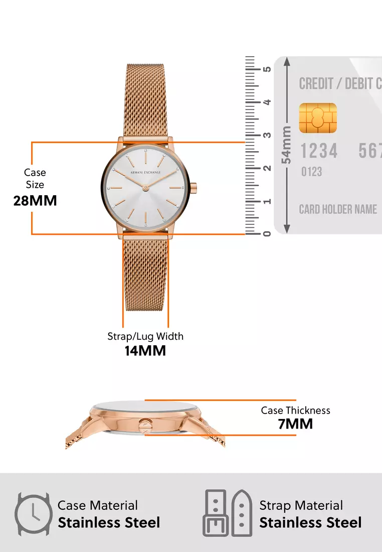 Buy Armani Exchange Watch AX7121 in rose gold 2024 Online ZALORA